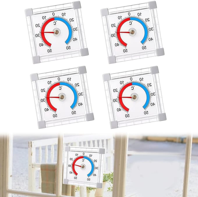 Solidchoice - Zelfklevende Vensterthermometer voor Binnen en Buiten
