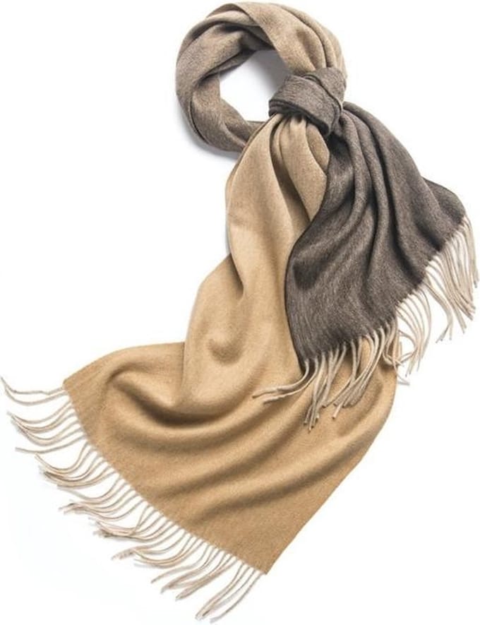Wollen Sjaal - Fading Colours Camel Bruin