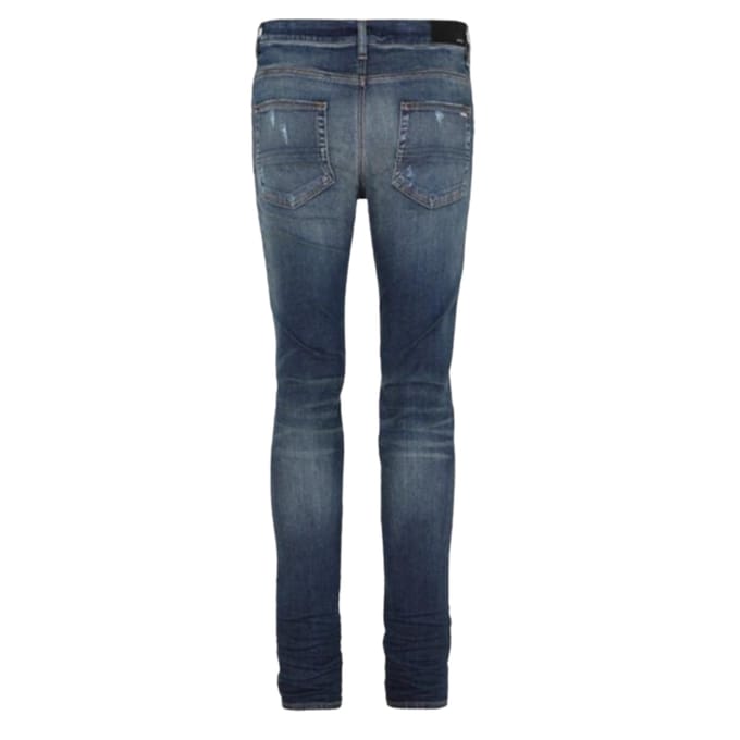 Amiri Slim Fit Slash Deep Klassieke blauwe denimjeans