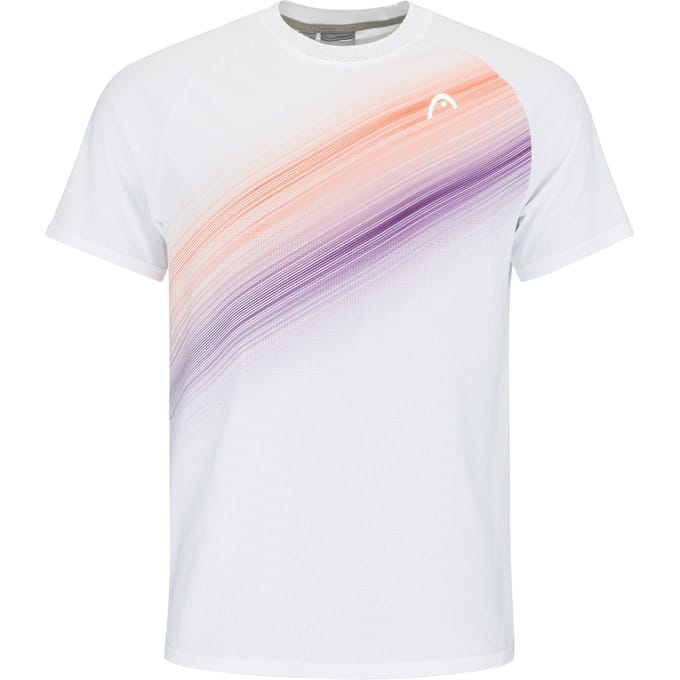 HEAD Performance T-shirt Heren-Wit,Oranje