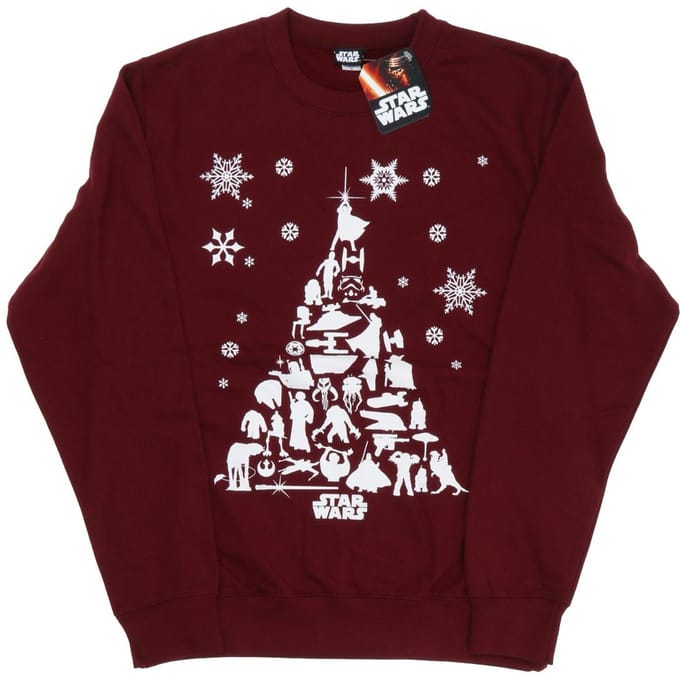 Star Wars Heren Kerstboom Sweatshirt (Bourgondië)