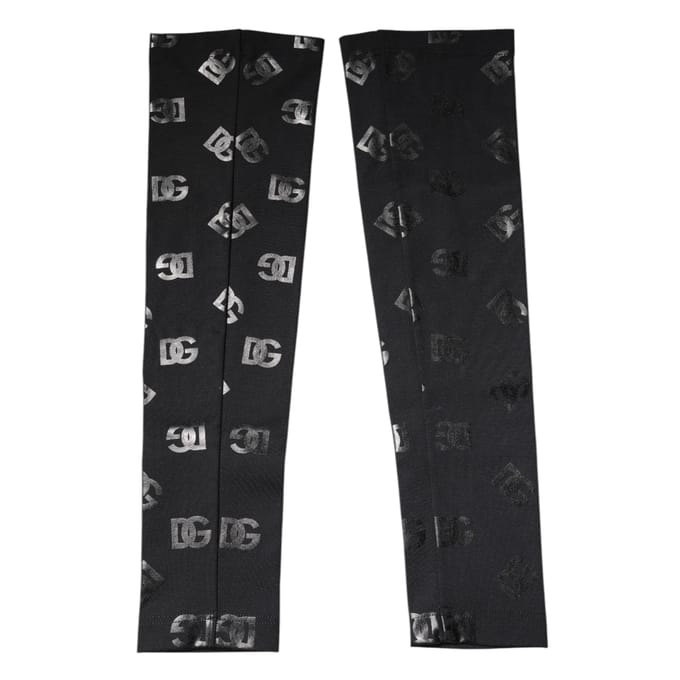 Zwarte DG Logo Monogram Wol Stretch Mouwen