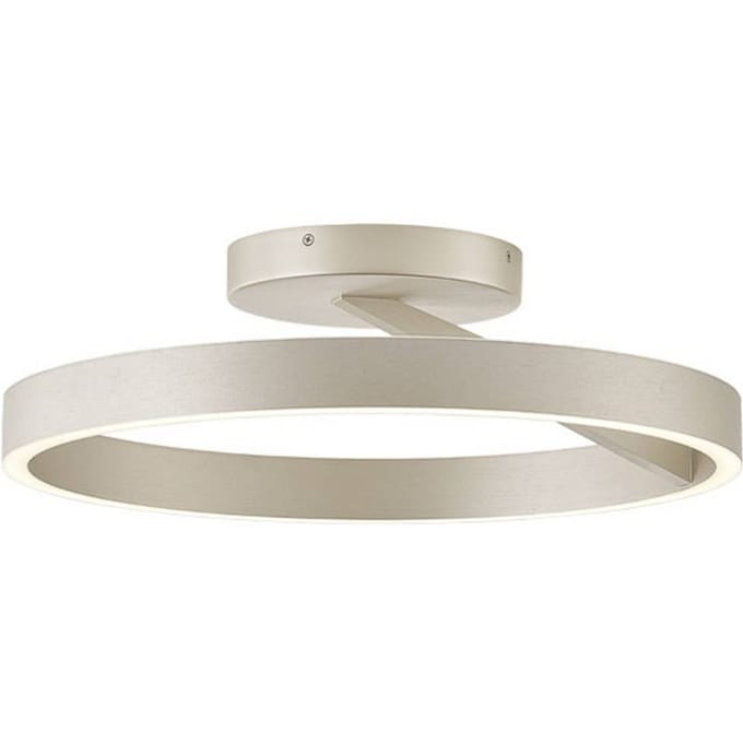 Viokef LED plafondlamp Saturn, Ø 40 cm, crèmekleurig met zilveren accenten, metaal