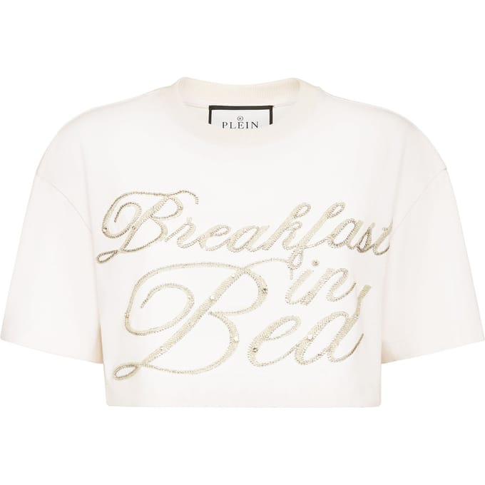 Cropped T-Shirt Breakfast In Bed Crystal