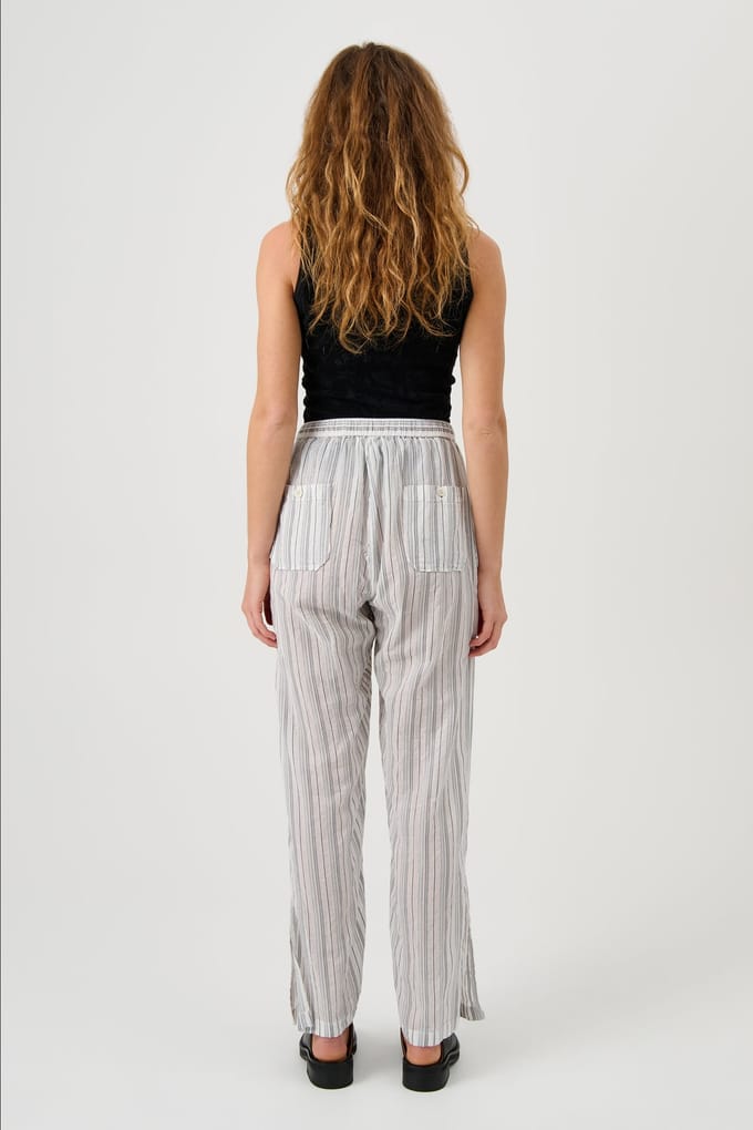 Soulland Roberta Pants Black Stripe Größe: XS/S | Ausgestellte Hosen Outlet | Unisex | Schwarz