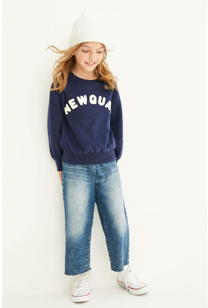 Next - Meisjes - Mom 100% katoenen jeans - Blauw