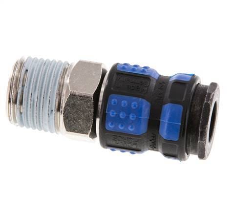 Vernikkeld Messing DN 7.8 Luchtkoppeling Snelkoppeling R 1/2 inch Buitendraad - CLS7-M-BN-P-BL-012