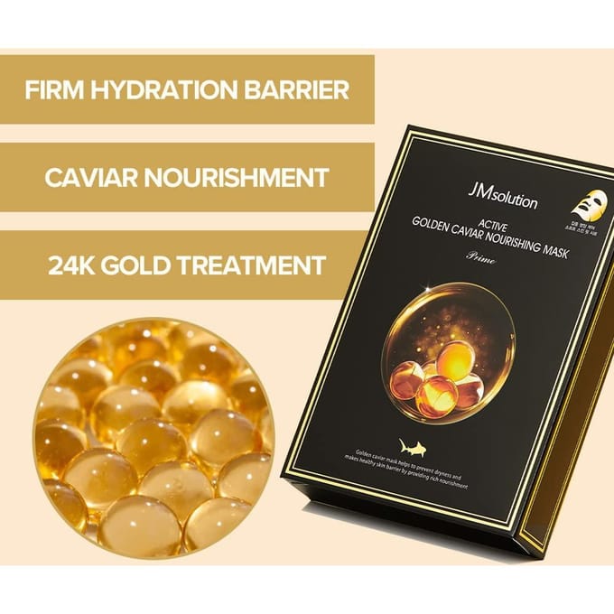 JMSolution Active Golden Caviar Nourishing Mask Prime 10ea ORIGINAL STORE orange
