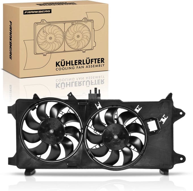 Frankberg 1x Motorradiator dubbelventilator