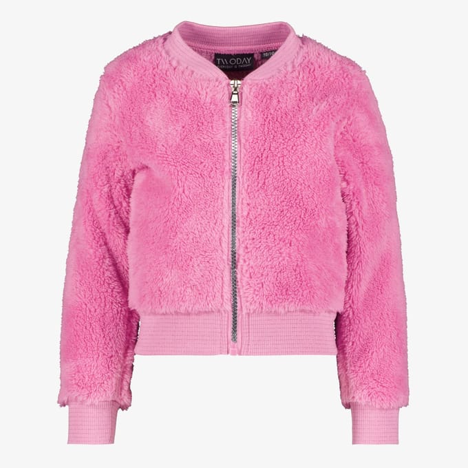 TwoDay meisjes teddy vest roze - Maat 92