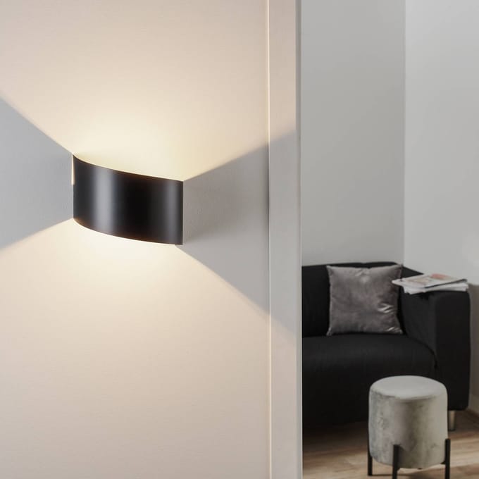 EMIBIG LIGHTING Wandlamp Vero van gelakt staal, zwart