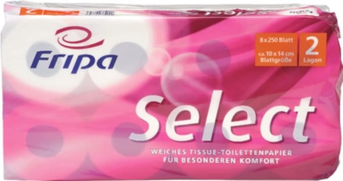 Fripa toiletpapier Select, 3-laags, hoogwit