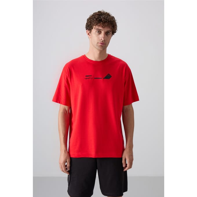 Overmaatse Katoen-Polyester T-shirt met Ronde Hals
