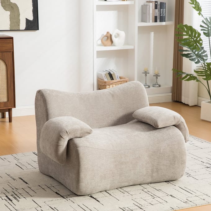 PHOEBE CAT Fauteuil - Chenille - 30D hoogelastisch schuim - Montagevrij - Grijs