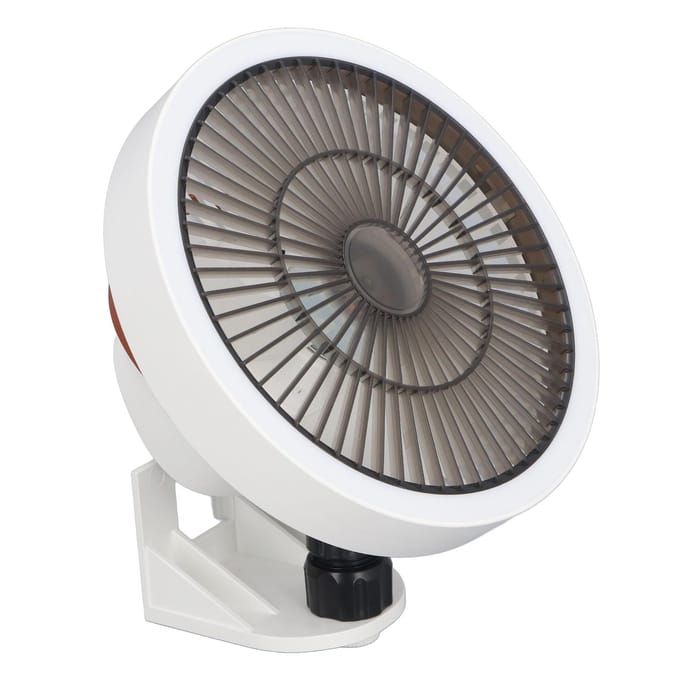 Kleine Wandmontage Ventilator met Afstandsbediening Mini Oscillerende Ventilator met Nachtlampje 3 Snelheden voor RV gray