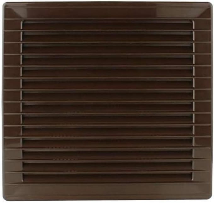 Ventilatierooster Rond Ø100 mm Bruin met Insectenhor en Afsluitbare Klep