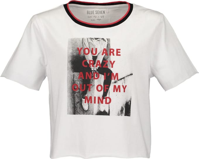 Blue Seven Meisjes T-shirt - wit - Maat 152