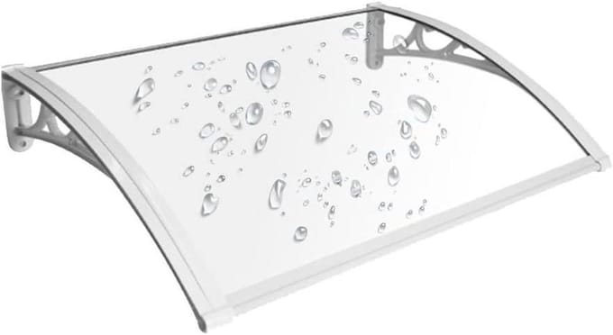 Buitenluifel - Regenscherm - Deuren beschermen - Stille constructie - 80x120cm - Geel