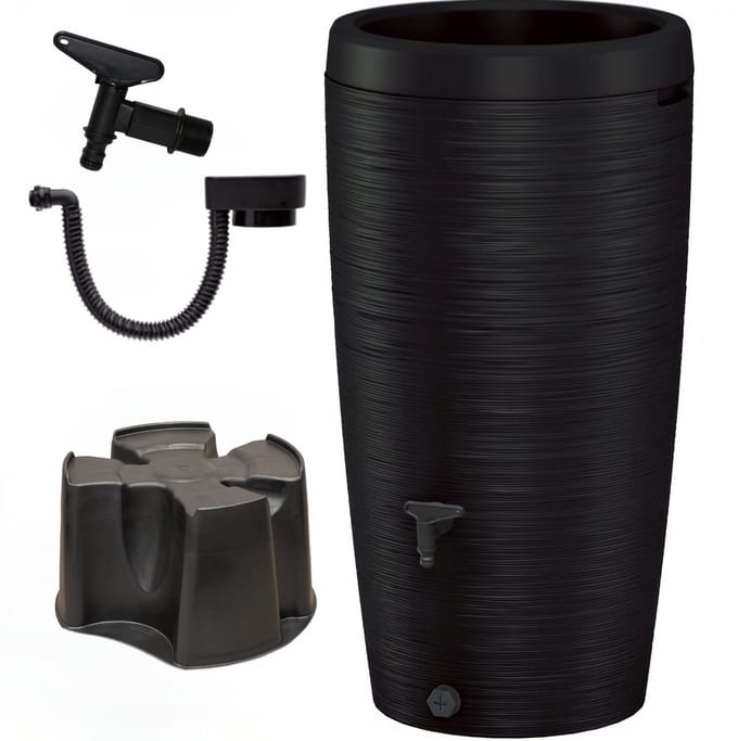 Complete set AquaSave - Regenton - Zwart - 2-in-1 - 240 liter