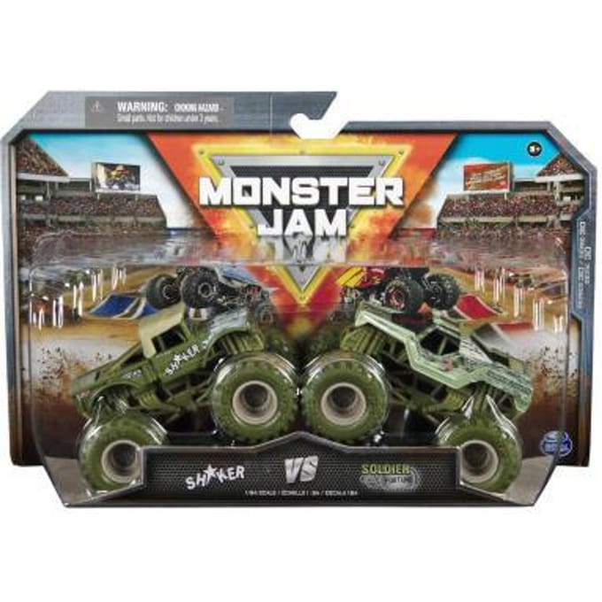 Spinmaster Monster Jam 1:64 Soldier Fortune vs Shaker 2-pack Voertuigen