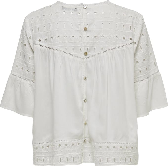 ONLY - Maat 36 - ONLIRINA EMB ANGLAISE DNM TOP NOOS Dames Top Wit