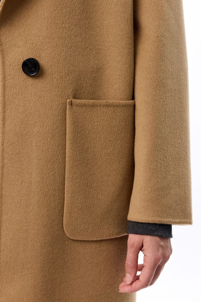 Knitted Avery Coat Camel Größe: L | Einreihige Mäntel Outlet | Damen | Braun