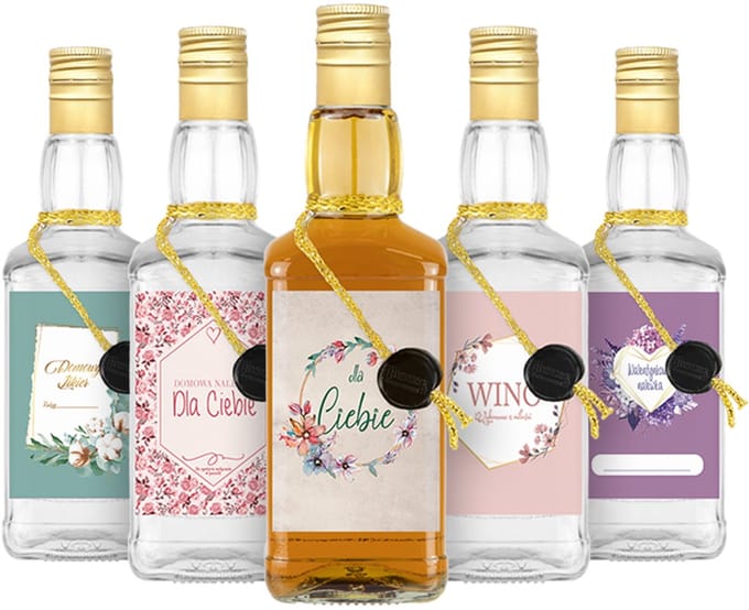 Bimberek Daniels - Decoratieve Fles - 500 ml - Handgemaakt - Gouden Dop