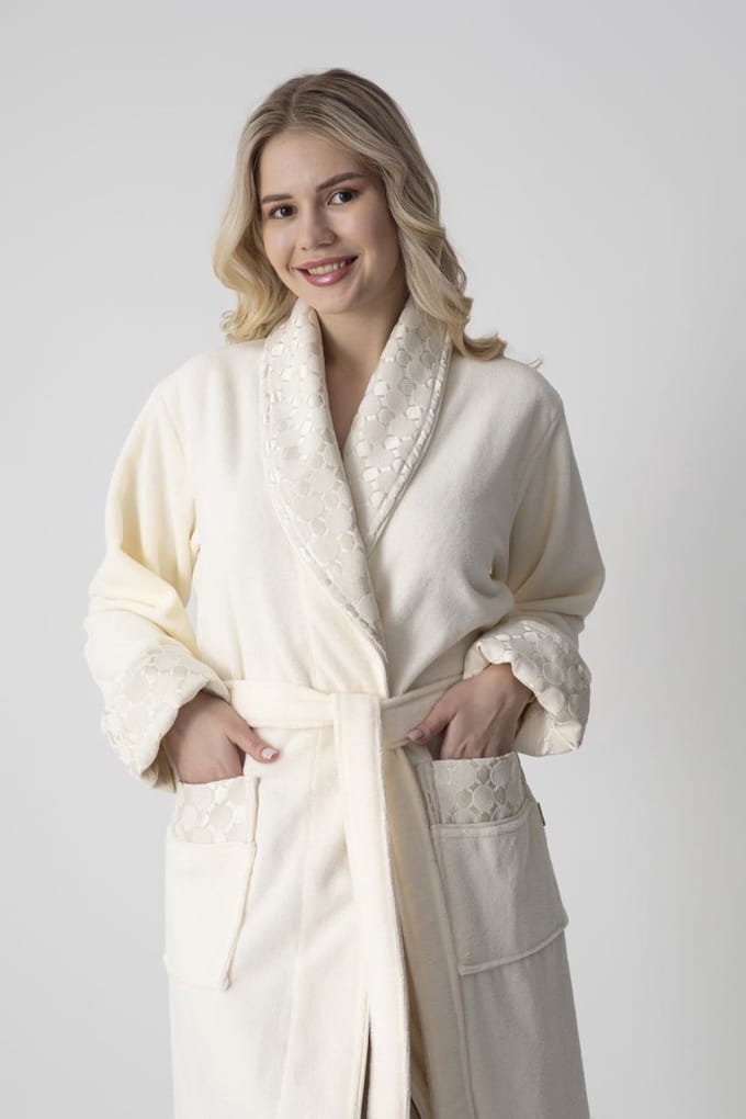 Dames Badjas Nerva / creme / L/XL