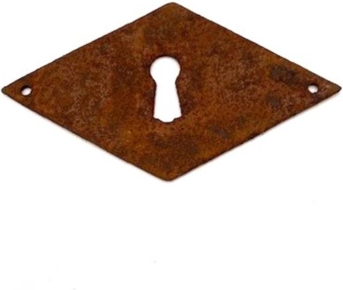 Sleutelplaat IJzer Roest Ruit horizontaal 80x45mm