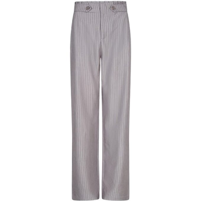 Lofty Manner Broek Trouser Nienke Pk34 533 Grey White Dames Maat - S
