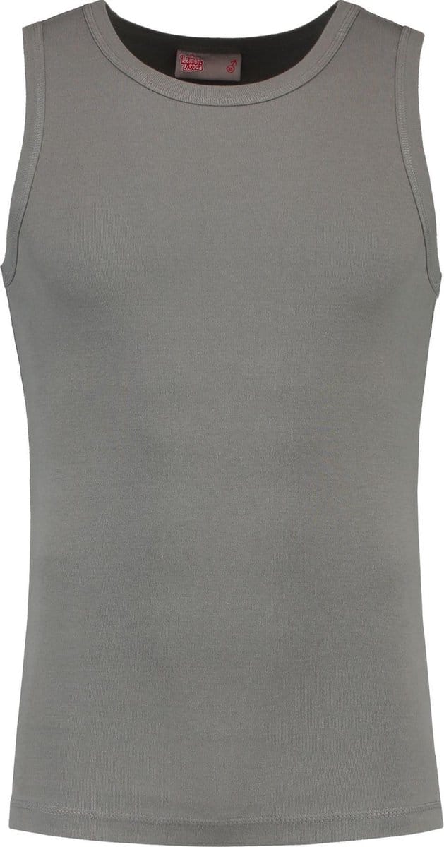 Lemon & Soda rib Tanktop voor heren in de maat S en de kleur parel grijs.