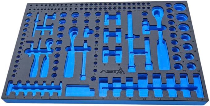 Gereedschapswagen Inleg Foam EVA 1/4" 3/8" 1/2"