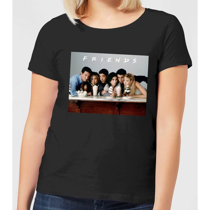 Friends Milkshake dames t-shirt - Zwart - 3XL