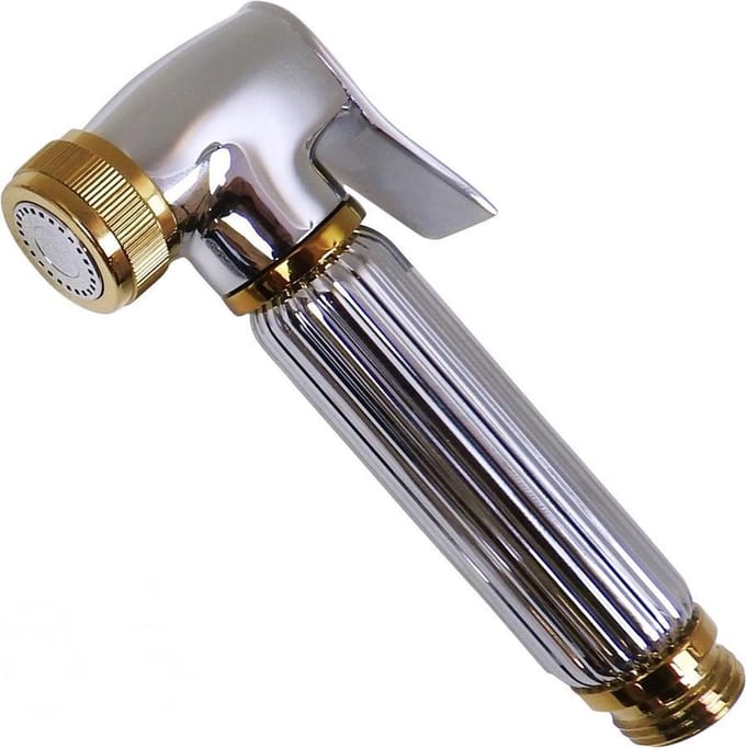 WillieJan Knijp handdouche A2001 – Verchroomd Messing – Met goudkleurige Accenten