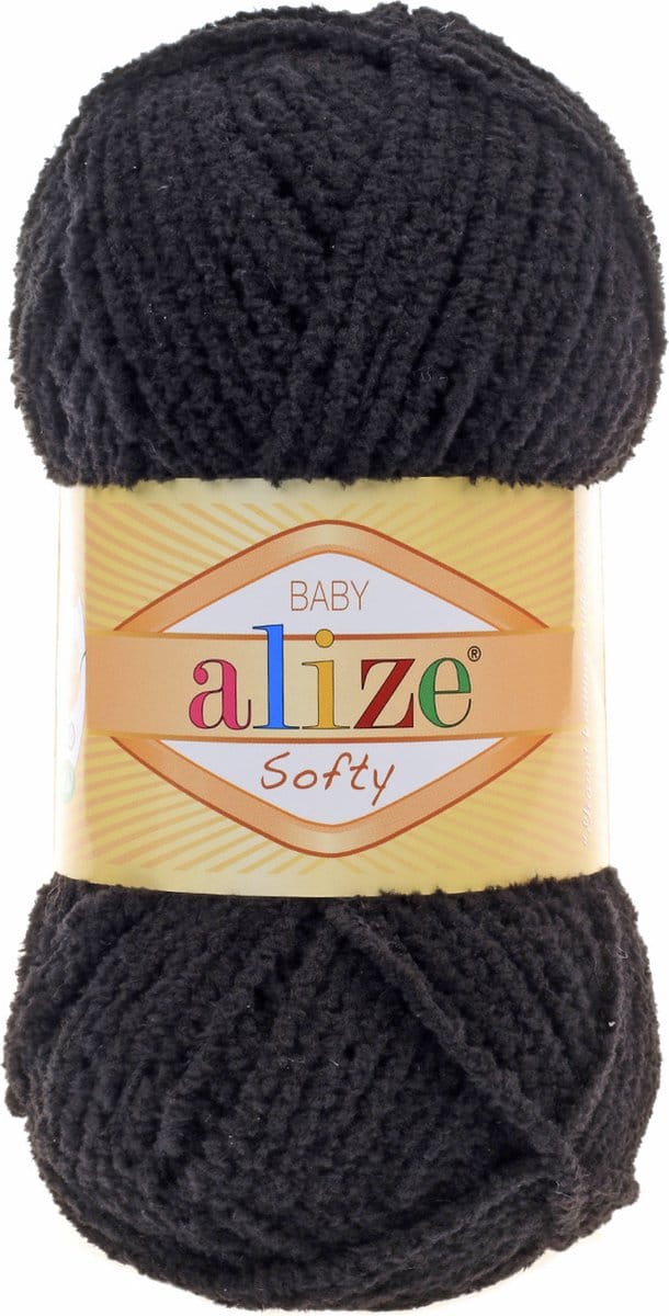 Alize Softy Black 60 Pakket 5 Bollen 250 Gram
