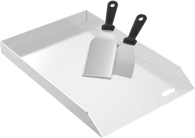 ACXIN Roestvrijstalen Grillplaat - 30x45x4 cm - Plancha - BBQ Gas/Houtskool