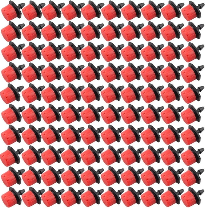 Plastic Verstelbare Micro Drip Irrigation Watering Tool - 100 Stuks Anti-verstopte Druppelaars voor Tuinieren en Plantenzorg
