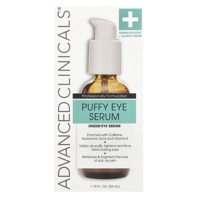 Advanced Clinicals - Oogcrème - Puffy Eye Serum - Vitamine E - Professional Correction Serum - Verstevigt vermoeide ogen - 52 ml
