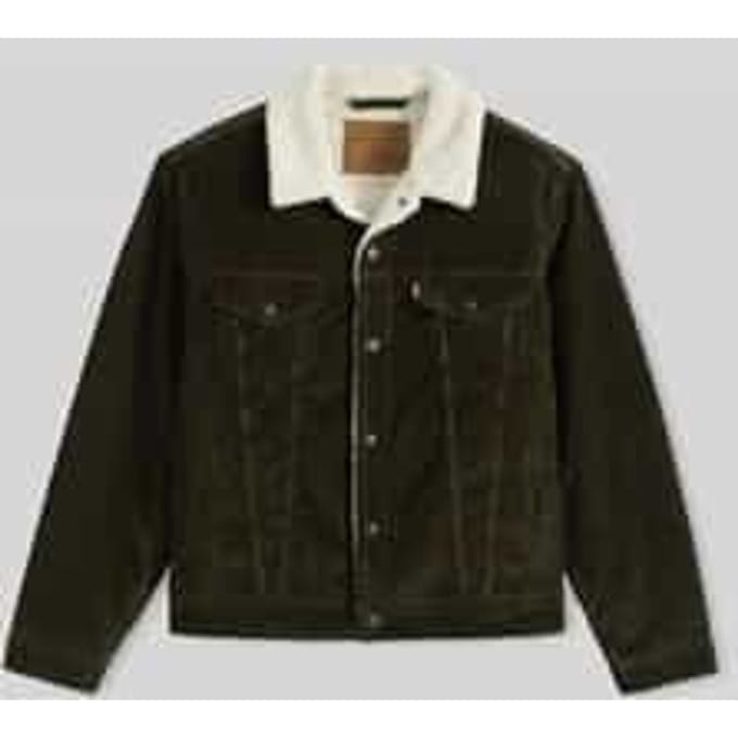 Regular fit jeansjack van katoenmix