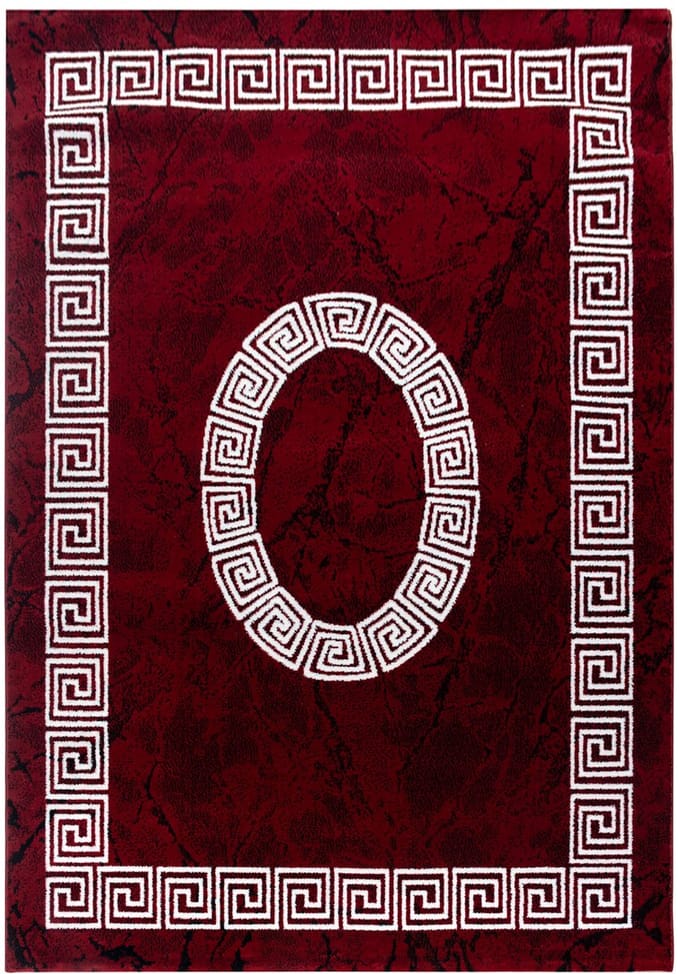 Plus Vloerkleed – Rood – Klassiek Medaillon – Laagpolig & Decoratief