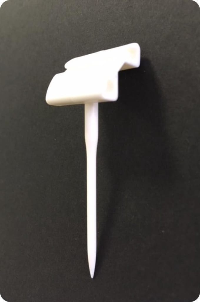 Witte Basic Prijskaarthouder Met Pin