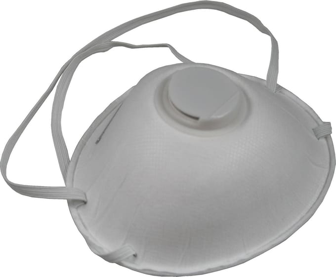 Benson Gevormd stofmasker met ventiel - FFP2 - wit - CE-keur - enkel gebruik