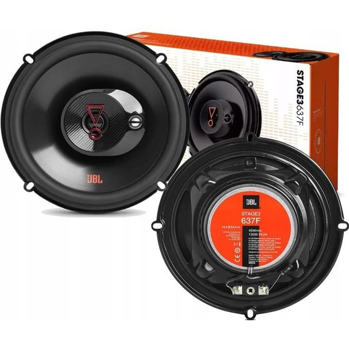 JBL Stage3 637F - Autospeakers - 6,5” (165 mm) - 3-weg Triaxiaal - 225 Watt - Luidspreker set