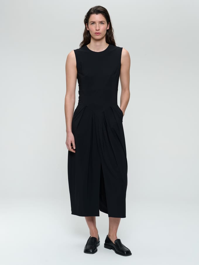 Jacklin stretch technical jersey dress | Black - Black / M