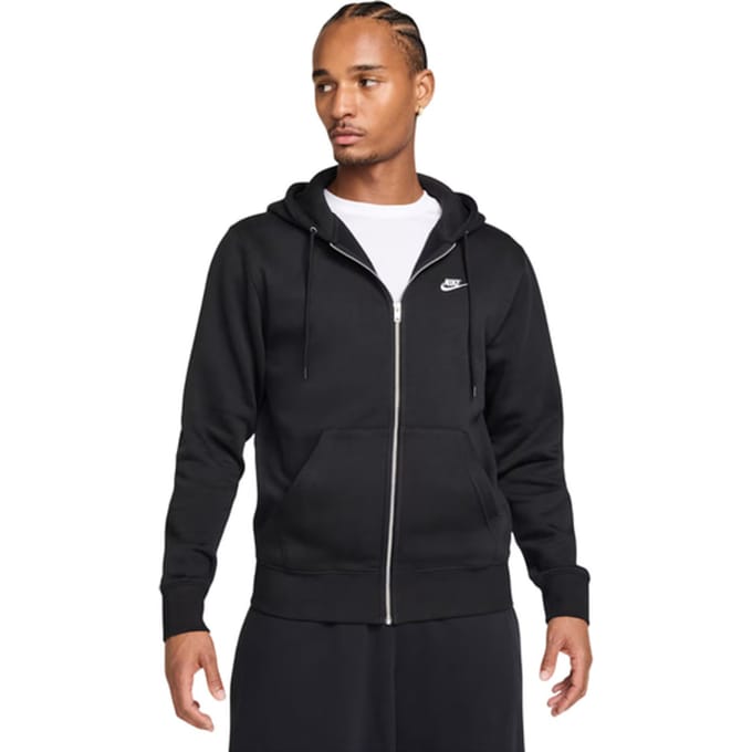 Nike Club Fleece Jas Met Capuchon Zwart K010