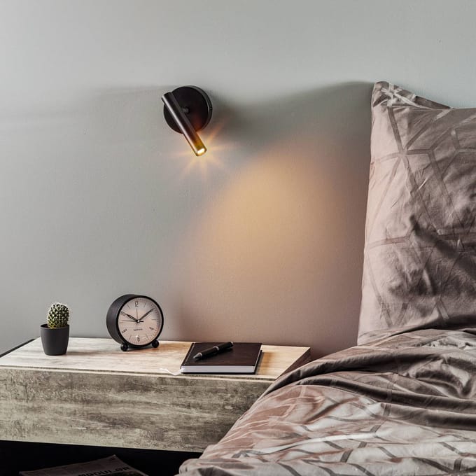 SIGMA Wandlamp Sopel hoogte 15 cm, zwart