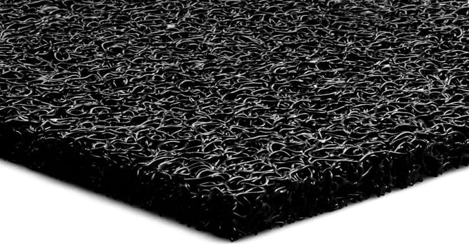 GJ Floors - Schoonloopmat spaghetti Elite | Zwart - Breedte: 1,20 meter - Dikte: 15 mm - Materiaal: Polymeren