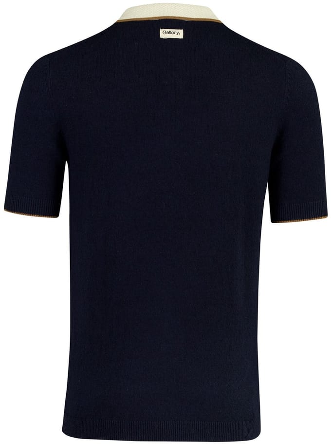 Mos Mosh poloshirt korte mouw donkerblauw