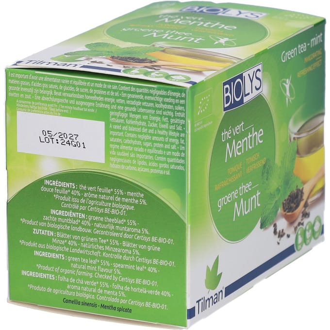 Biolys Groene Thee & Munt 24 Filterzakje