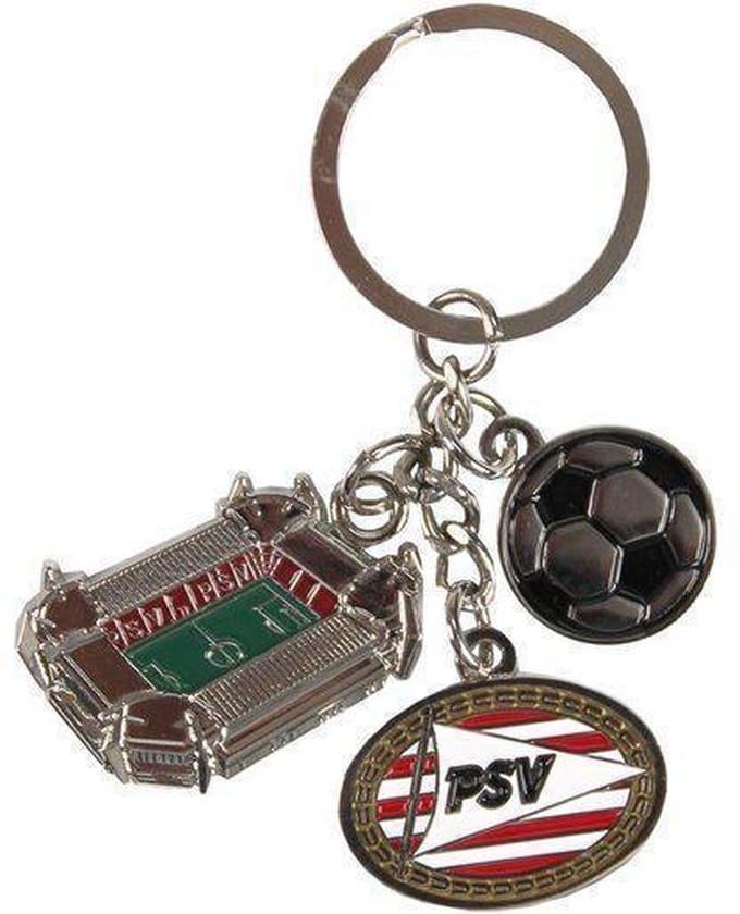 Sleutelhanger psv metaal bedeltjes - Sleutelhanger - Zwart
